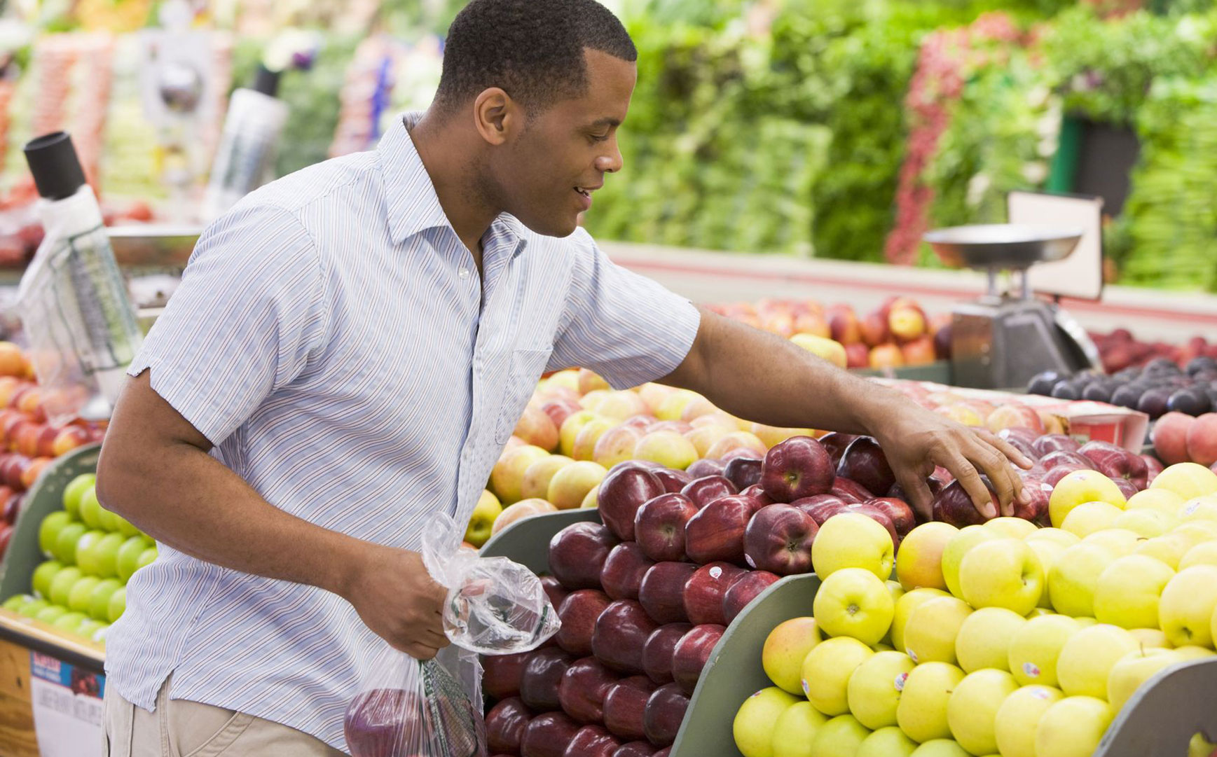 Man Selecting Fruits and Vegetables